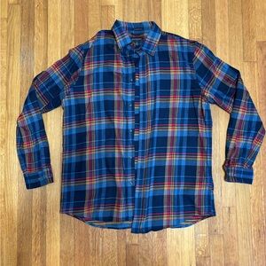 Banana Republic Mens Standard Fit Plaid Button-Up XL RN54023